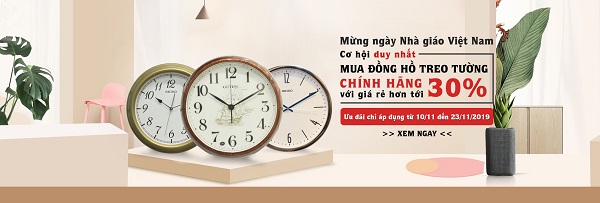 Chào 20/11, giảm giá lên tới 30 phần trăm toàn bộ sản phẩm đồng hồ tại Hùng Tiến